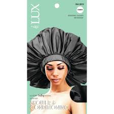 Qfitt Jumbo Lux Silky Satin Coated Shower & Conditioning Cap