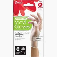 Annie Vinyl Glove Med 6pk