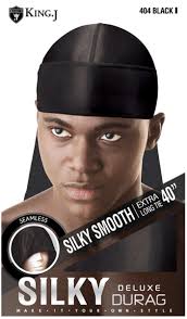 king j silky durag black